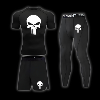 Skull Short Sleeve Compression Shirt | Set