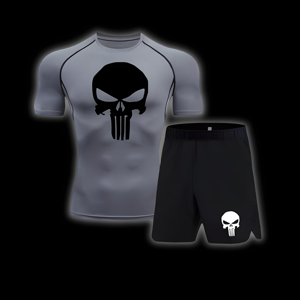 Skull Short Sleeve Compression Shirt | Set