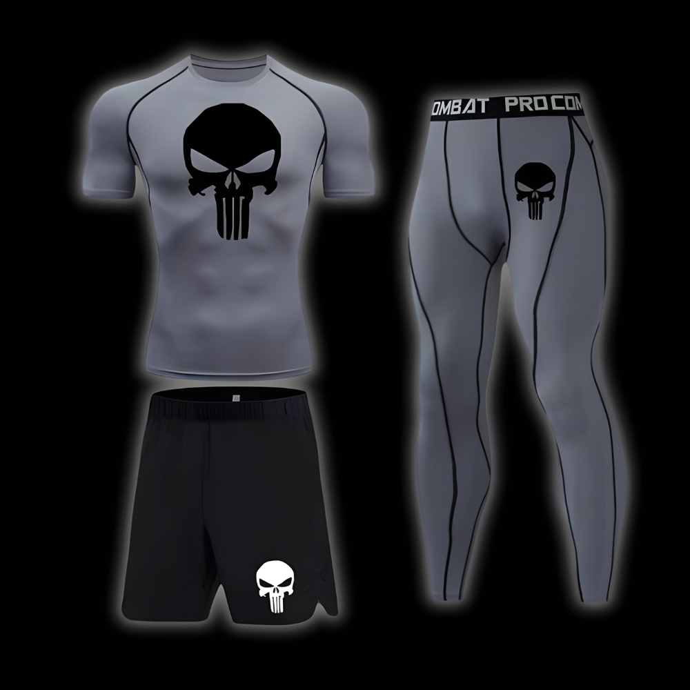 Skull Short Sleeve Compression Shirt | Set