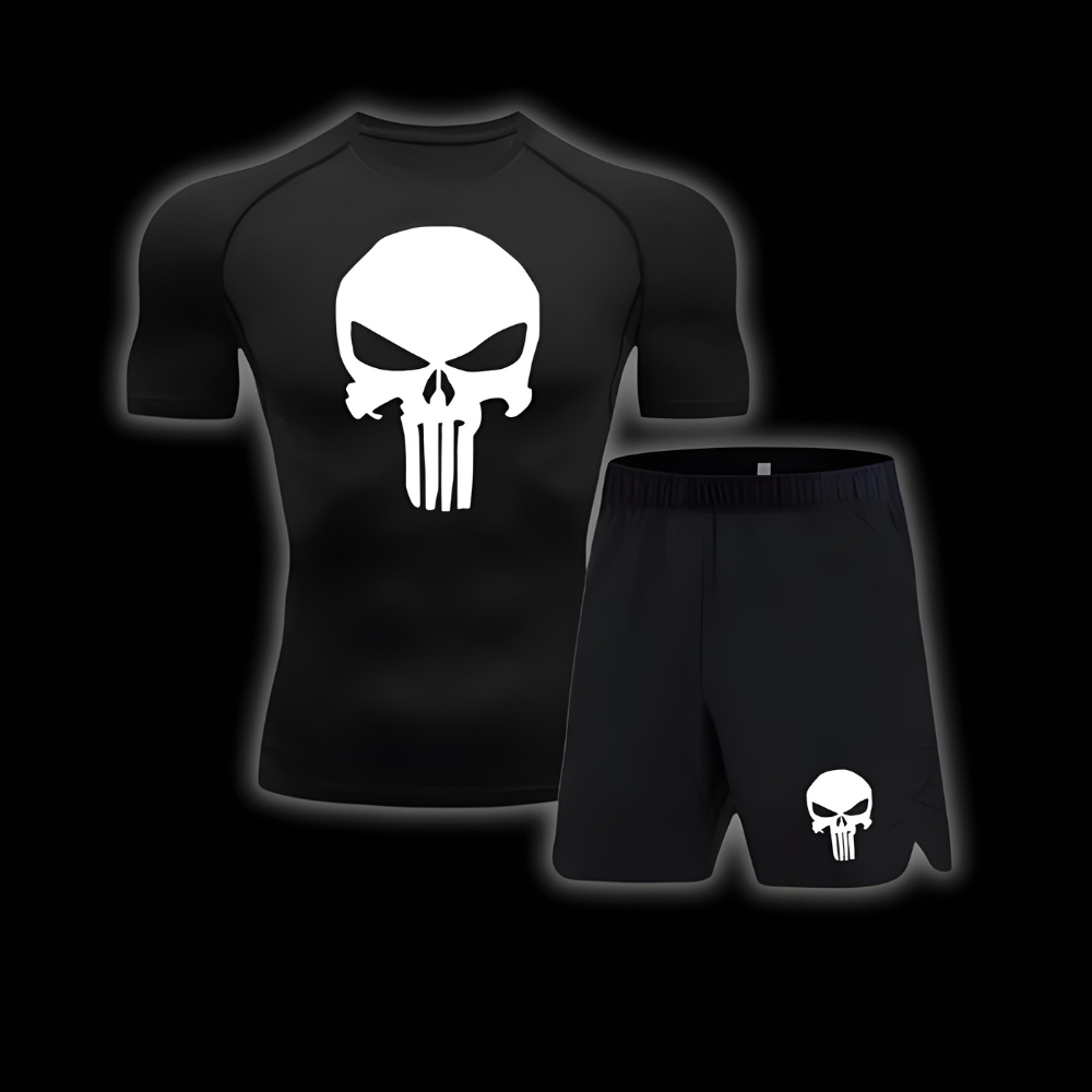Skull Short Sleeve Compression Shirt | Set